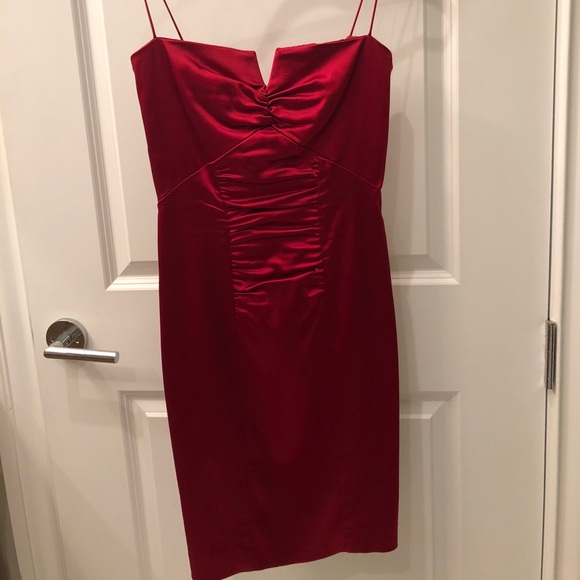 Nicole Miller collection strapping red bodycon - Picture 2 of 9